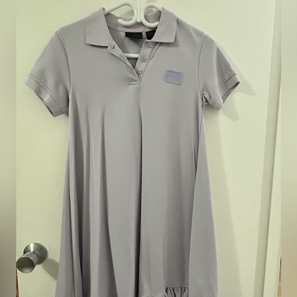 Fenty Puma by Rihanna lavender purple polo swing dress ruffle hem size small - Picture 8 of 12